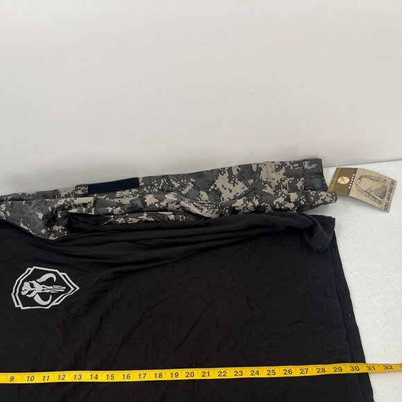 ROTHCO Tactical Airsoft Combat Shirt XL Black/Camo Sleeve Pockets New - Picture 4 of 9